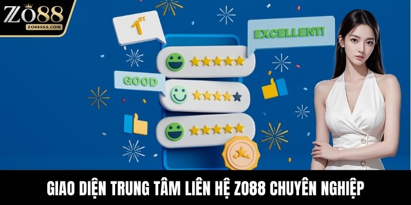 Giao diện trung tâm liên hệ ZO88 chuyên nghiệp