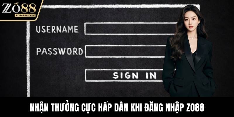 Nhận thưởng cực hấp dẫn khi đăng nhập ZO88